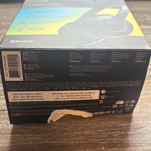 Skullcandy Cassette S5CSW-M448 Wireless Headphones Black + Aux Cable Option - Picture 3 of 5